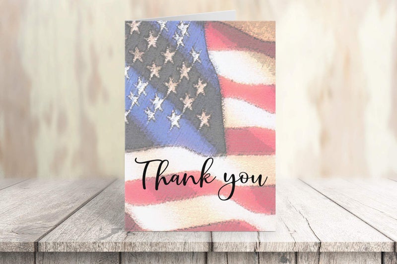 Stonehouse Collection | Patriotic Thank You Note Card | American Flag Note Cards | Red White and Blue Greeting Cards (Thank You Patriotic) - Image 4
